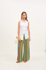 Simon Miller Loch Sleeveless Poplin Button Up