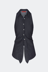 Simon Miller Loch Sleeveless Chambray Button Up