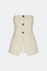 Simon Miller Mori Strapless Linen Top