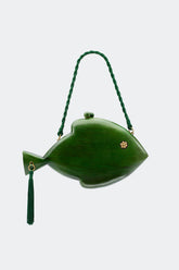 Simon Miller Carved Wooden Fish Clutch