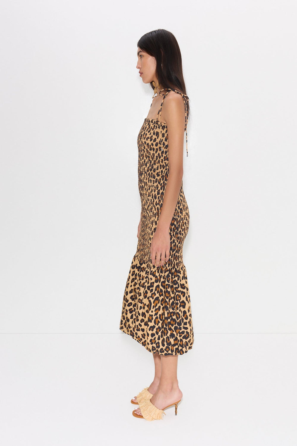 Simon Miller Canto Smocked Poplin Dress