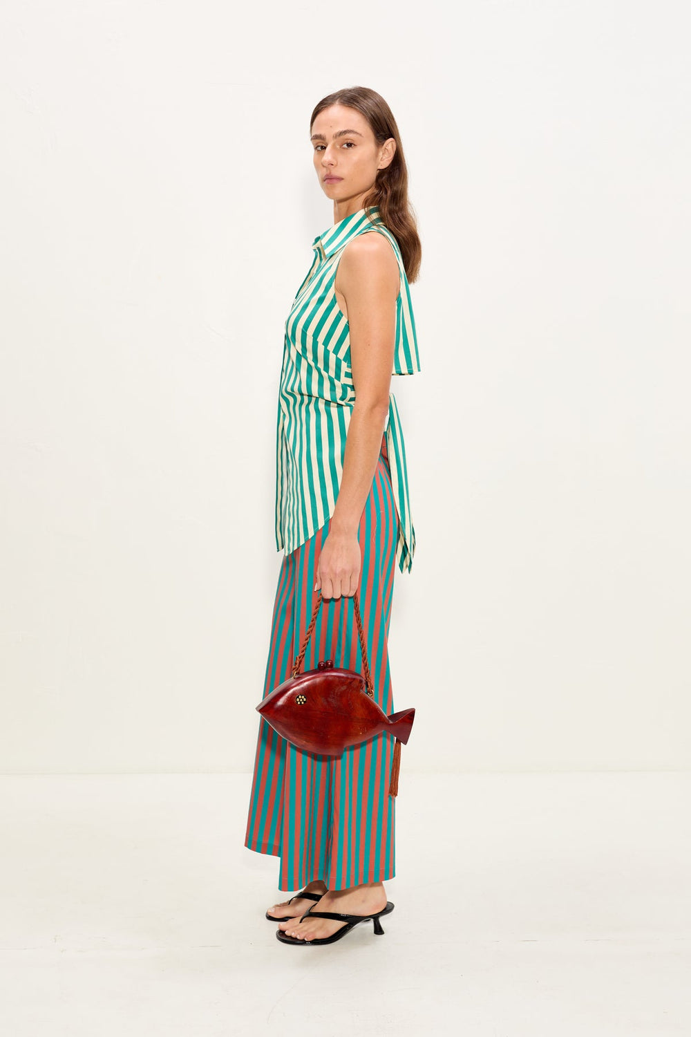 Simon Miller Loch Sleeveless Poplin Button Up
