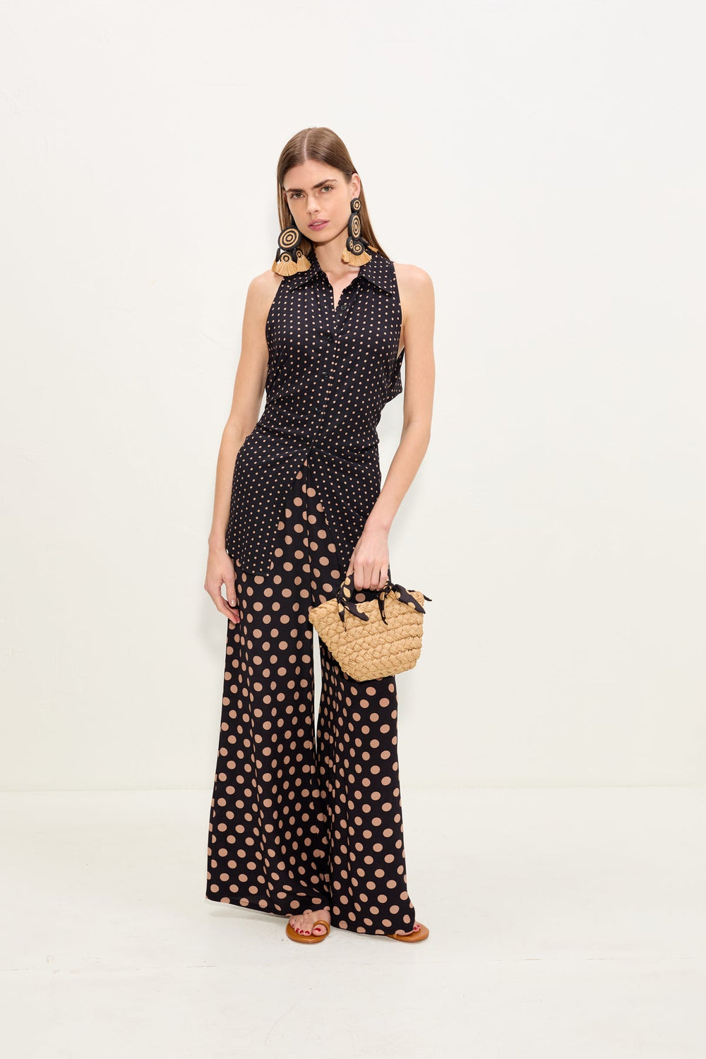 Simon Miller Loch Sleeveless Crepe Button Up