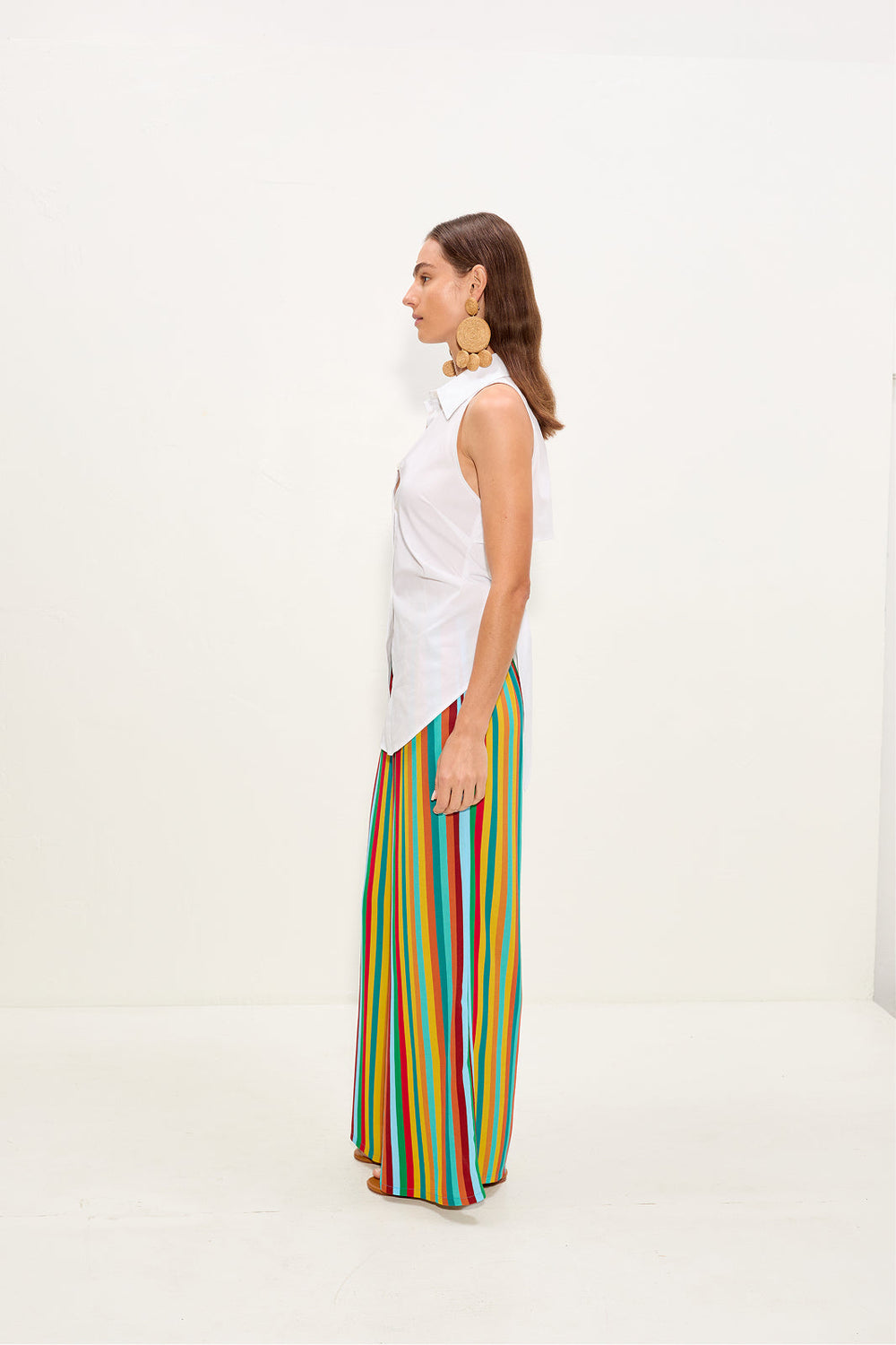 Simon Miller Loch Sleeveless Poplin Button Up