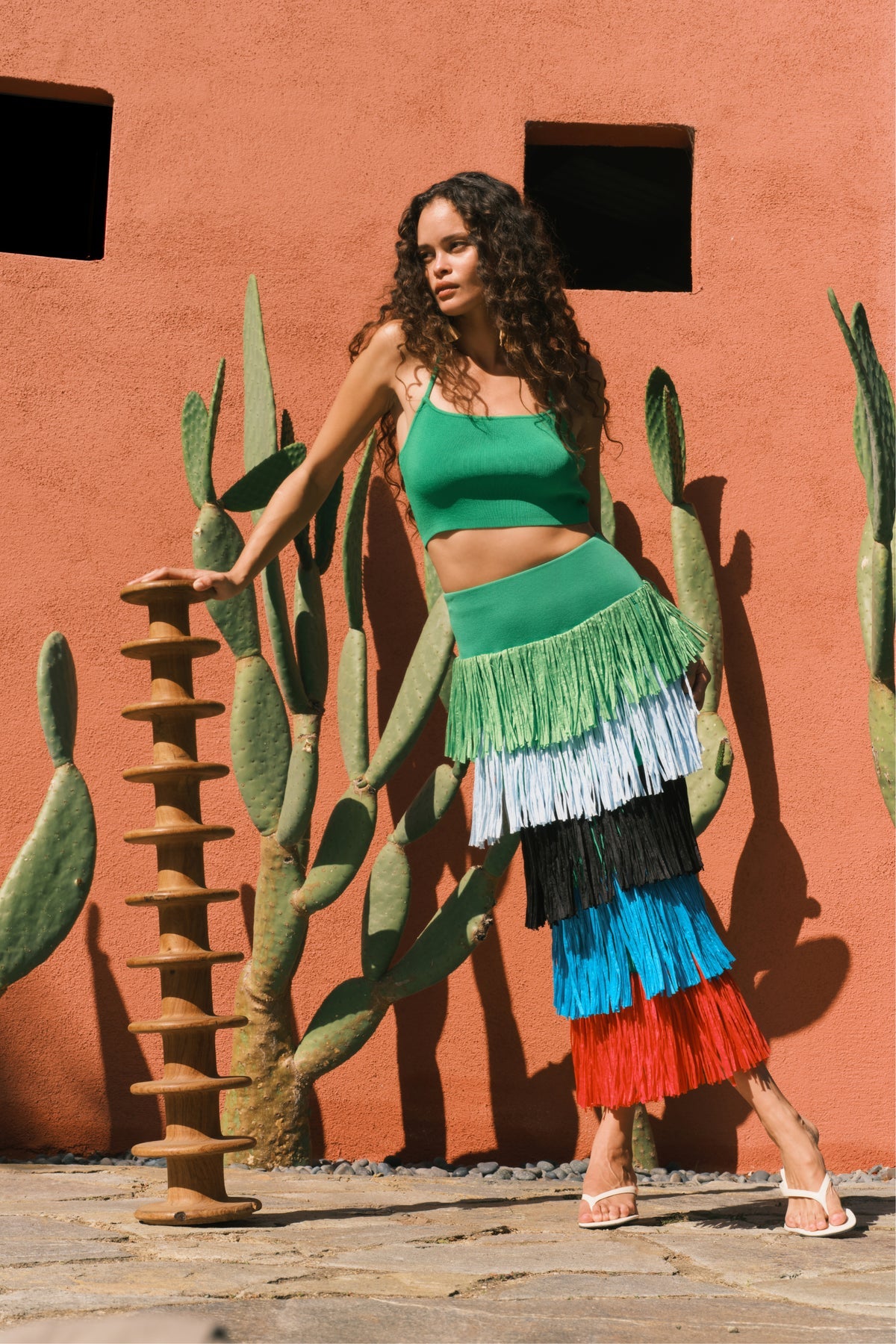 Simon Miller Dio Fringe Knit Skirt