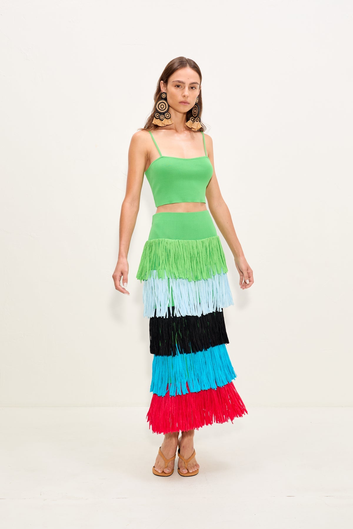 Simon Miller Dio Fringe Knit Skirt