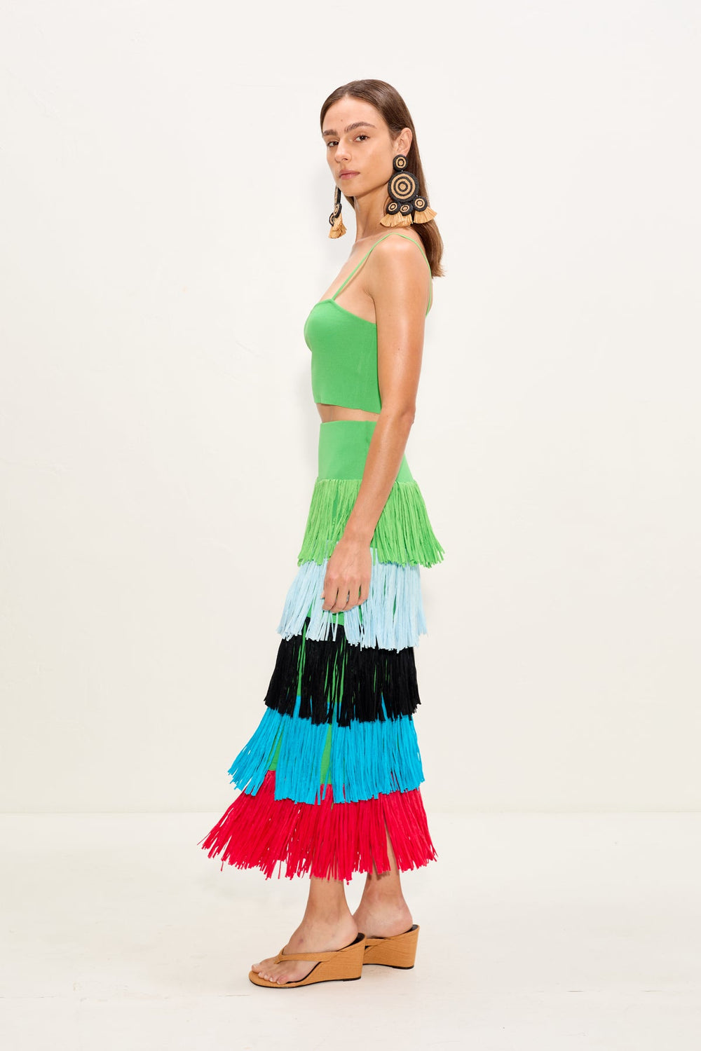 Simon Miller Dio Fringe Knit Skirt