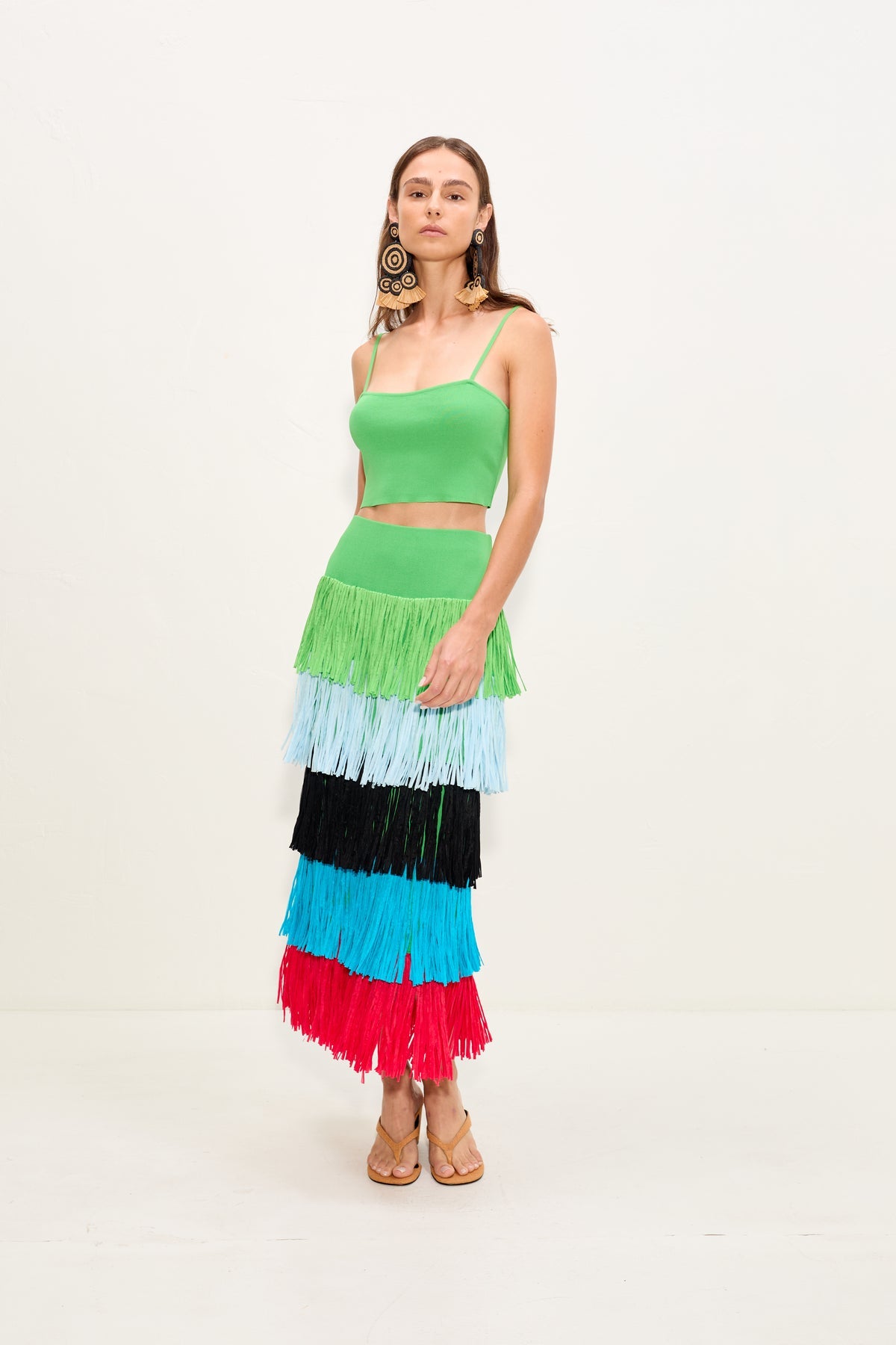 Simon Miller Dio Fringe Knit Skirt
