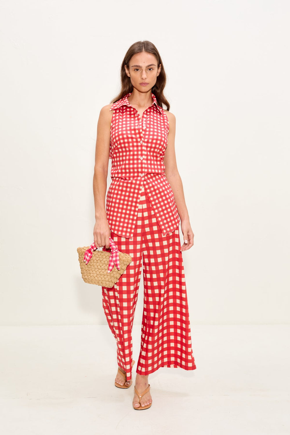 Simon Miller Loch Sleeveless Poplin Button Up