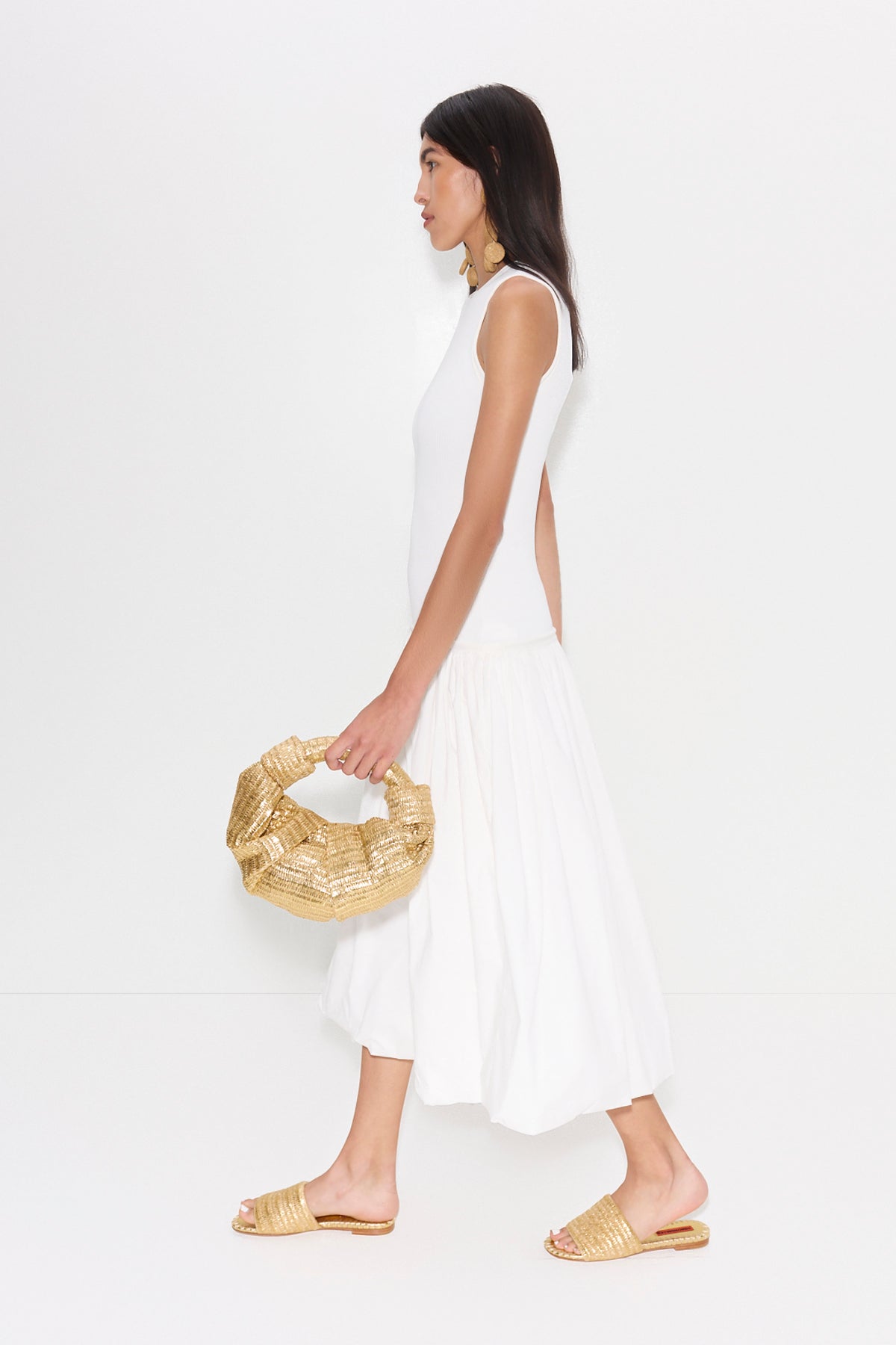Simon Miller Metallic Raffia Salerno Slide