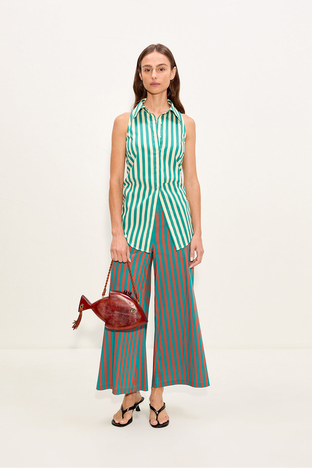 Simon Miller Loch Sleeveless Poplin Button Up
