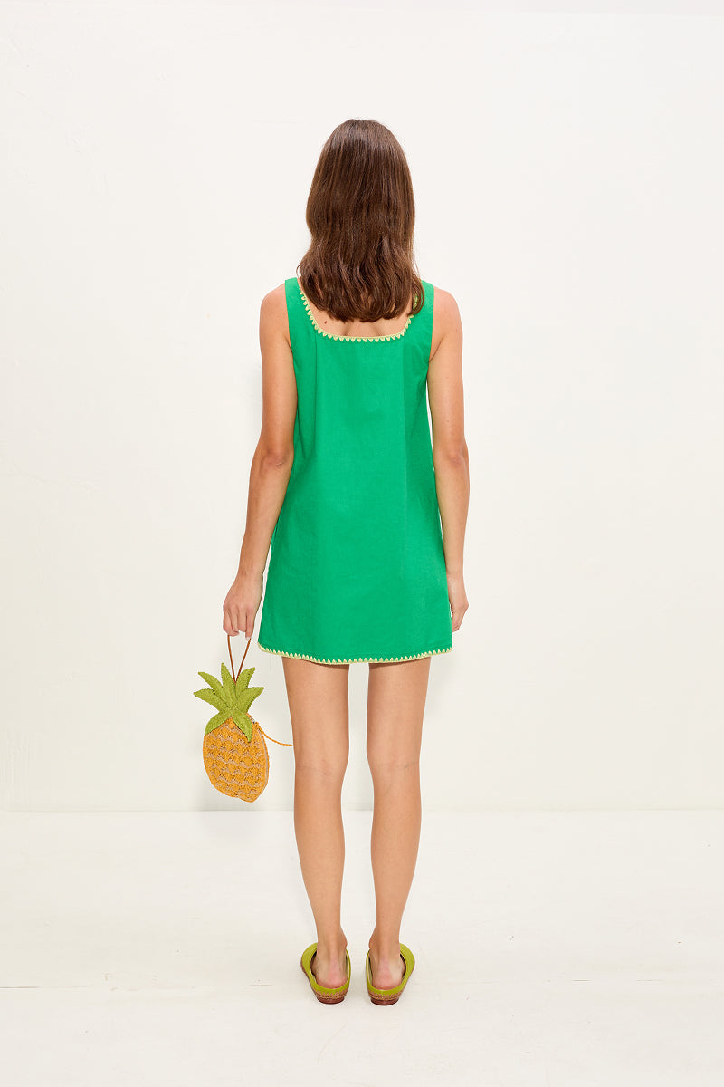 Simon Miller Sahara Embroidered Linen Dress