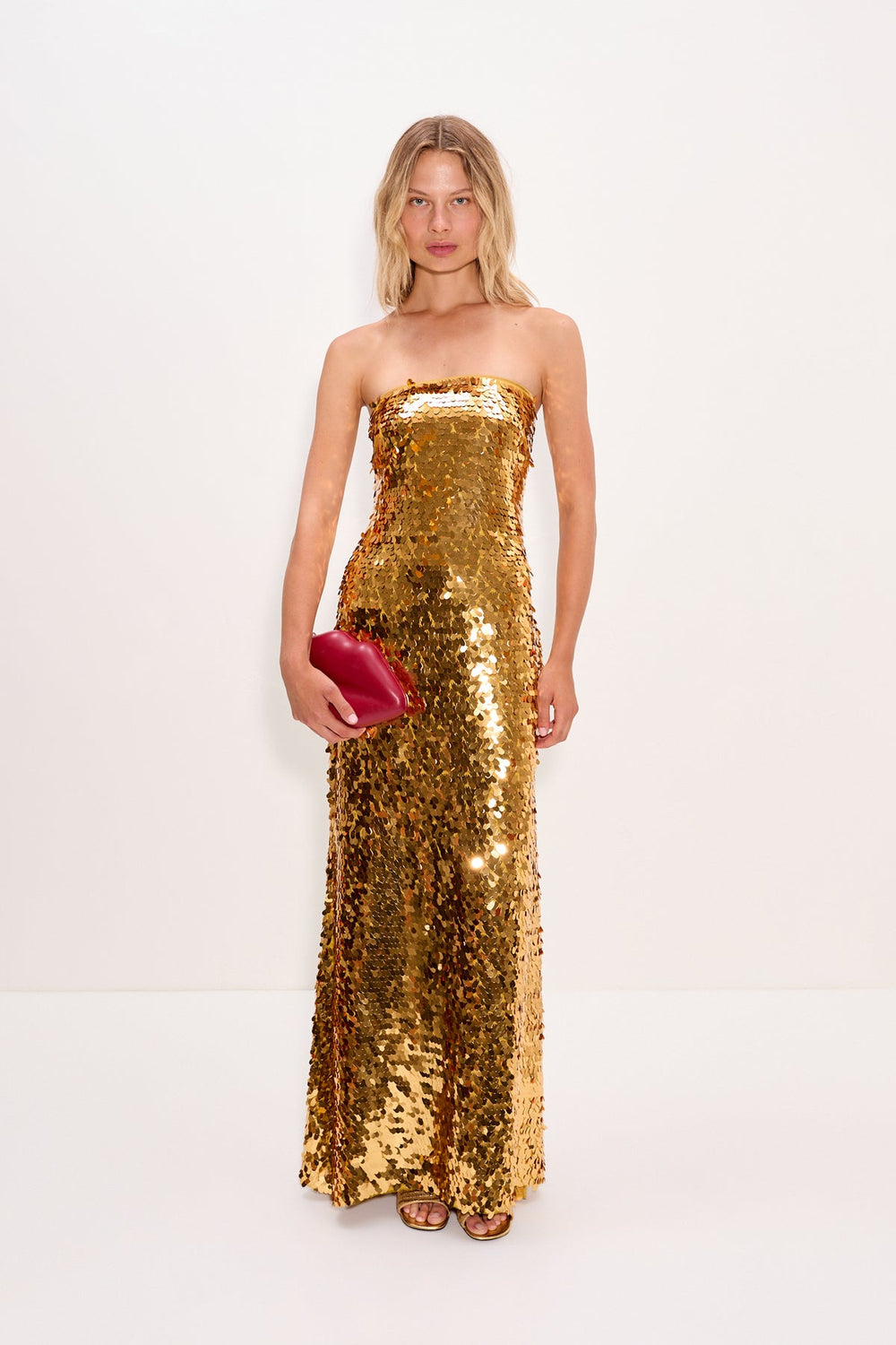 Simon Miller Sculpty Strapless Sequin Dress