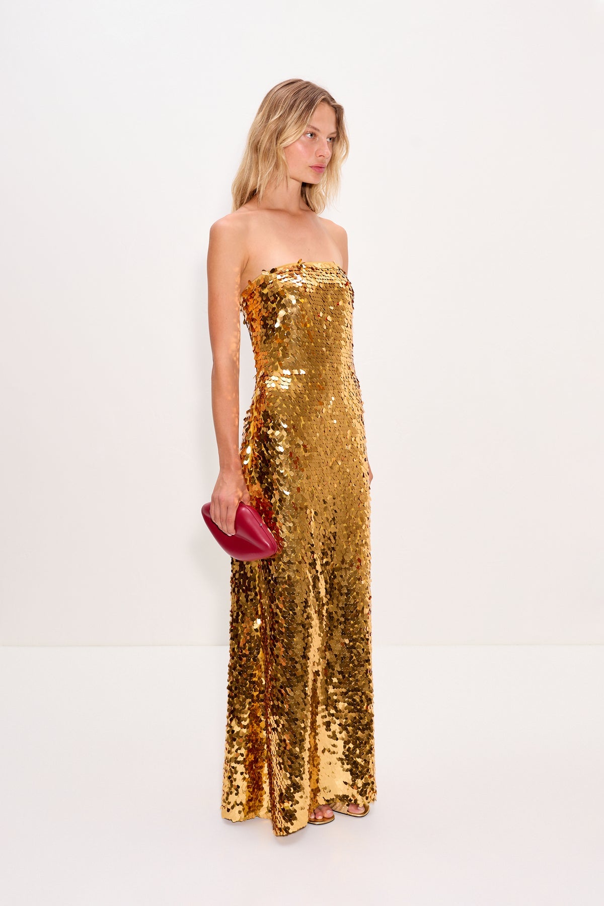 Simon Miller Sculpty Strapless Sequin Dress