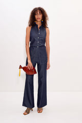 Simon Miller Loch Sleeveless Chambray Button Up