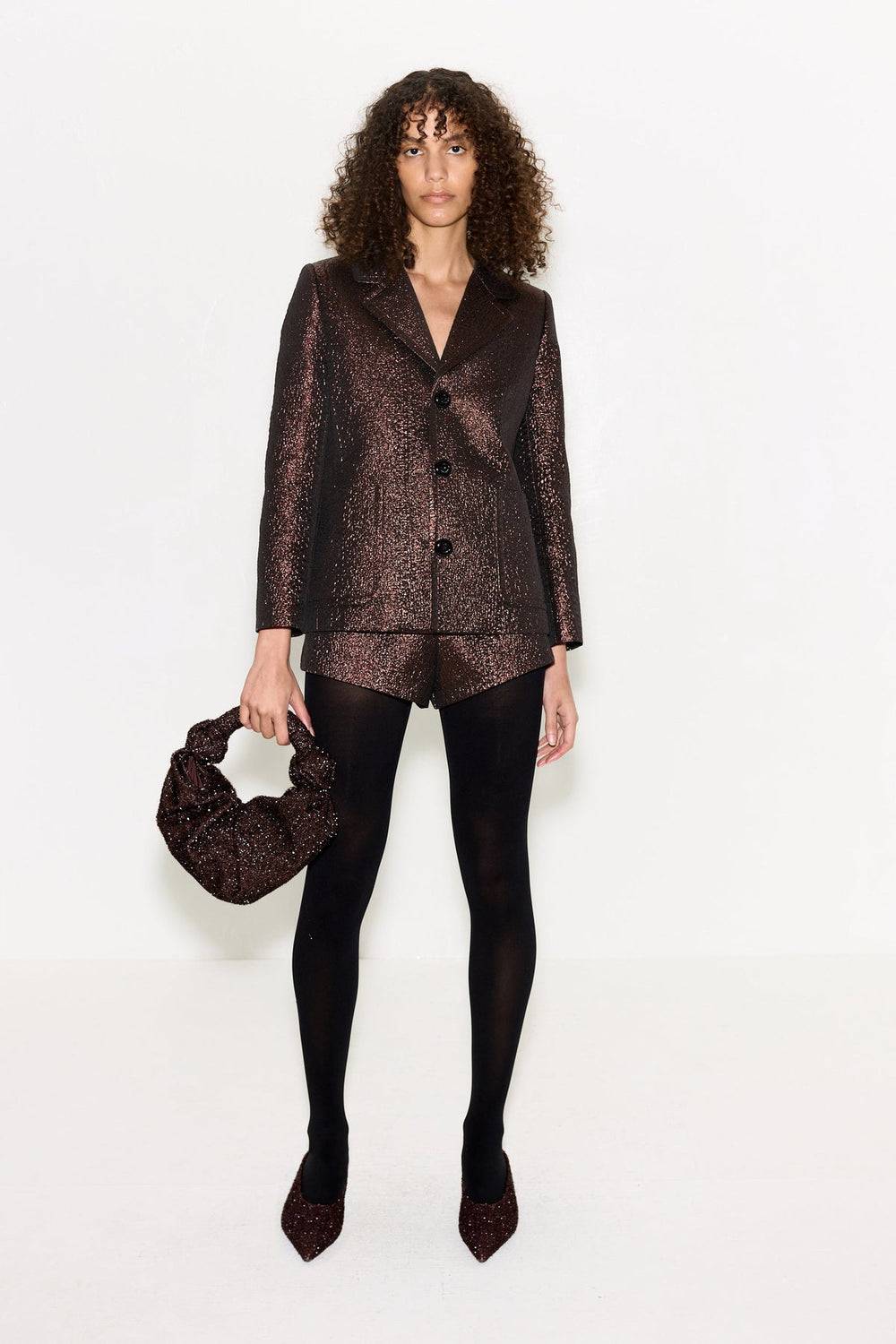 Simon Miller Fleur Metallic Shorts