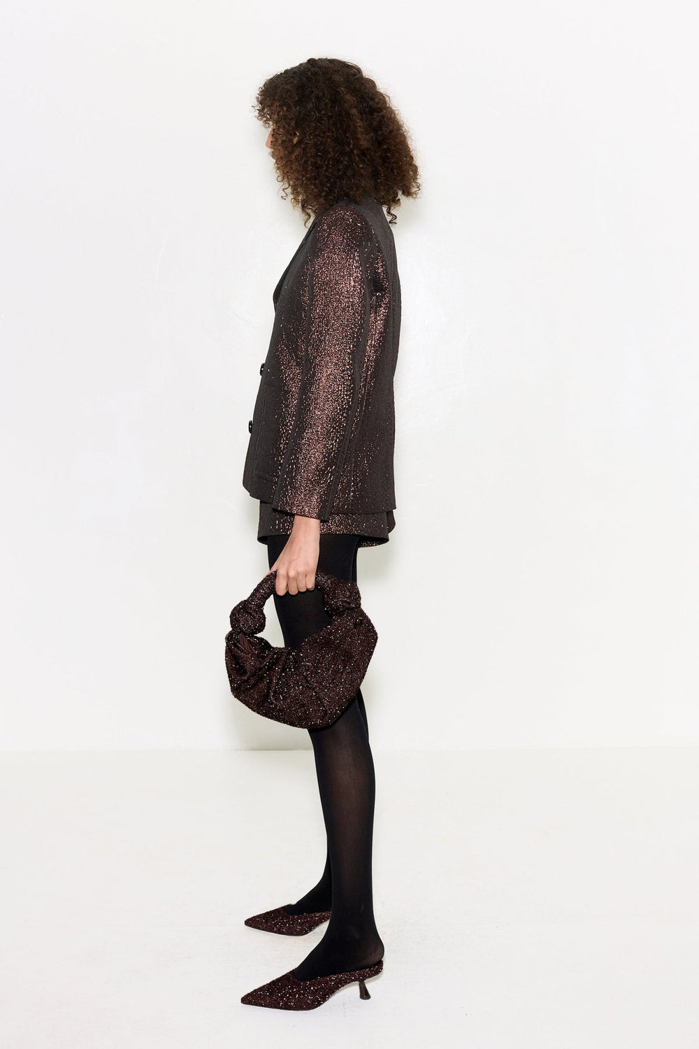 Simon Miller Fleur Metallic Shorts