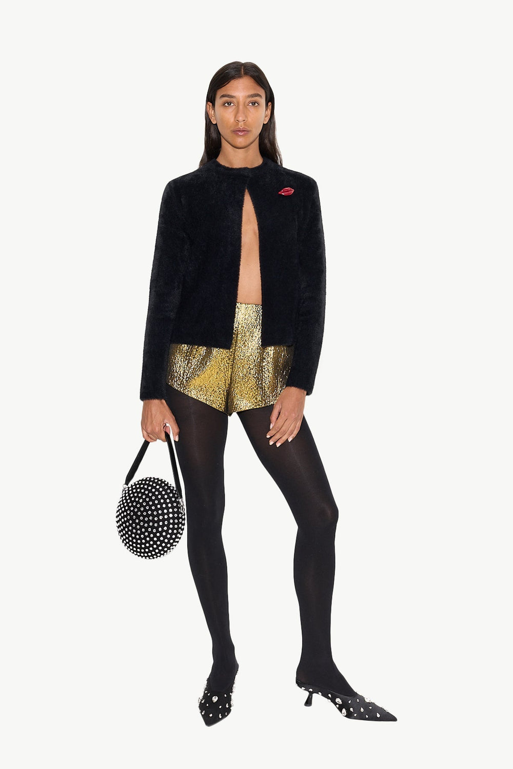 Simon Miller Fleur Metallic Shorts