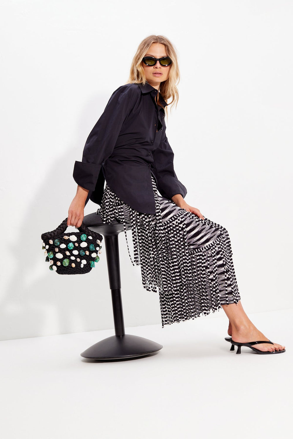 Simon Miller Za Za Knit Fringe Skirt
