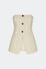 Simon Miller Mori Strapless Linen Top