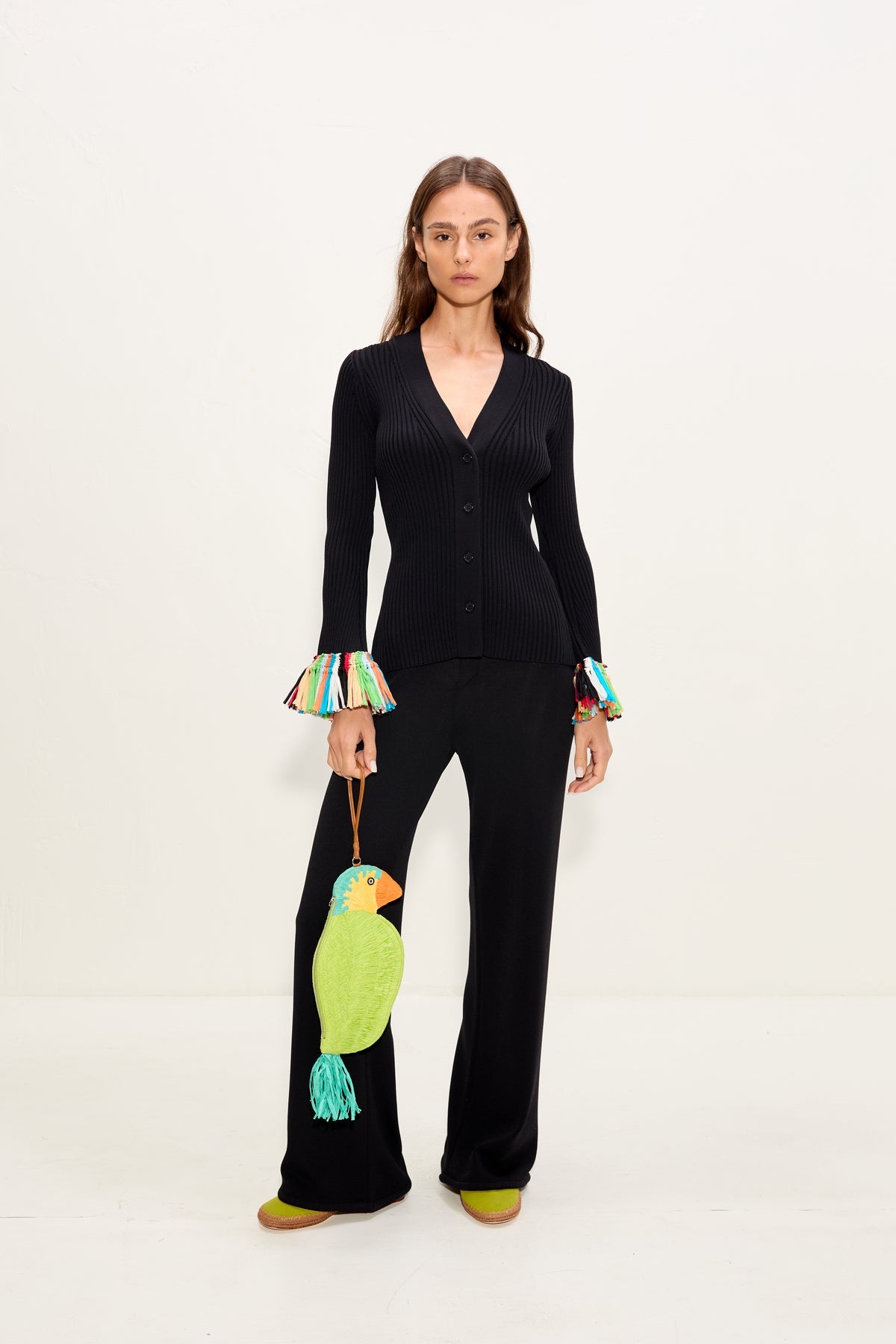 Simon Miller Cara Knit Fringe Cardigan