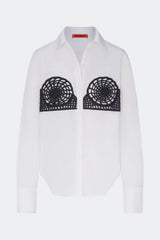 Simon Miller Maren Poplin Crochet Button Up