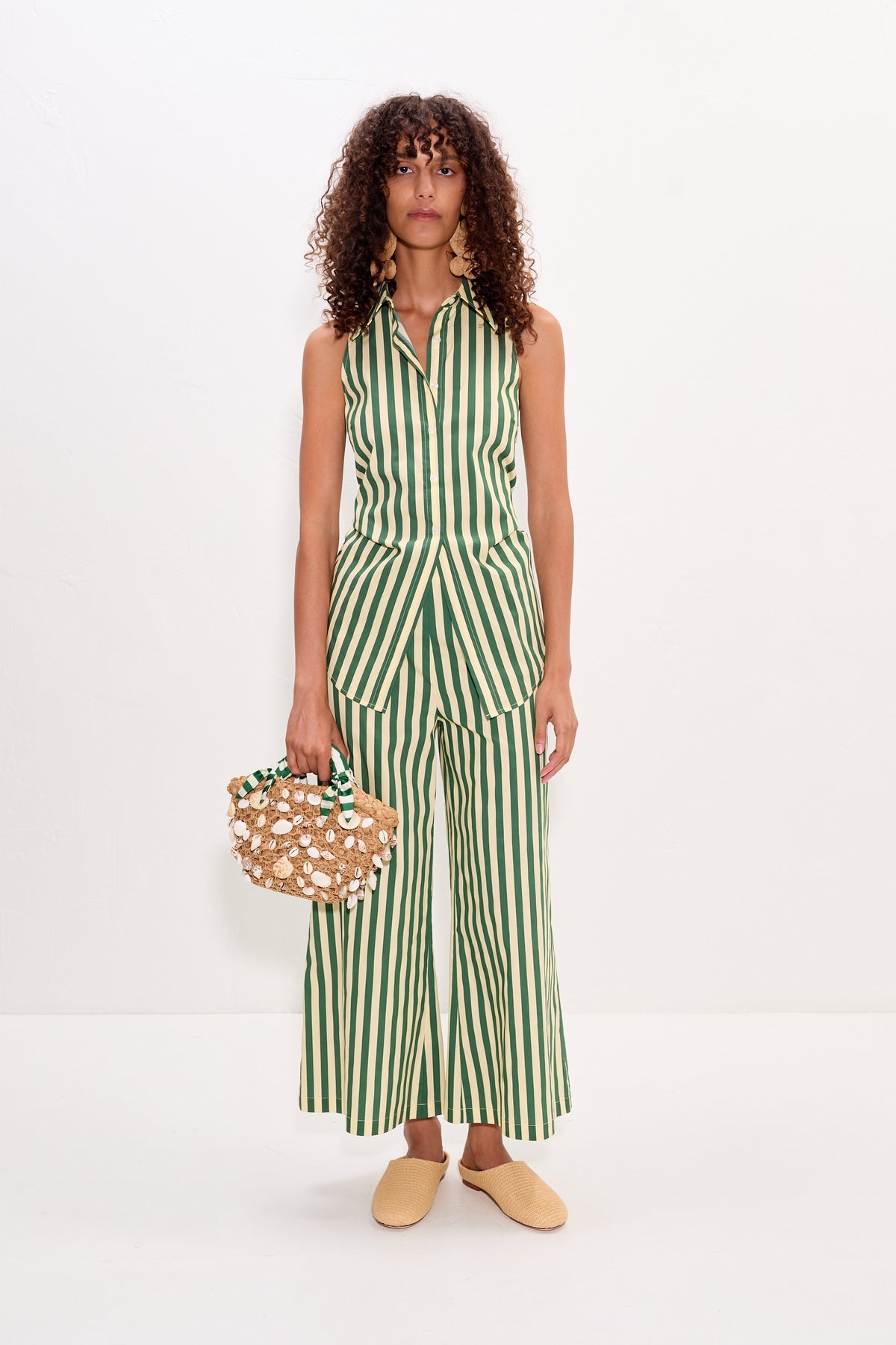 Simon Miller Loch Sleeveless Poplin Button Up