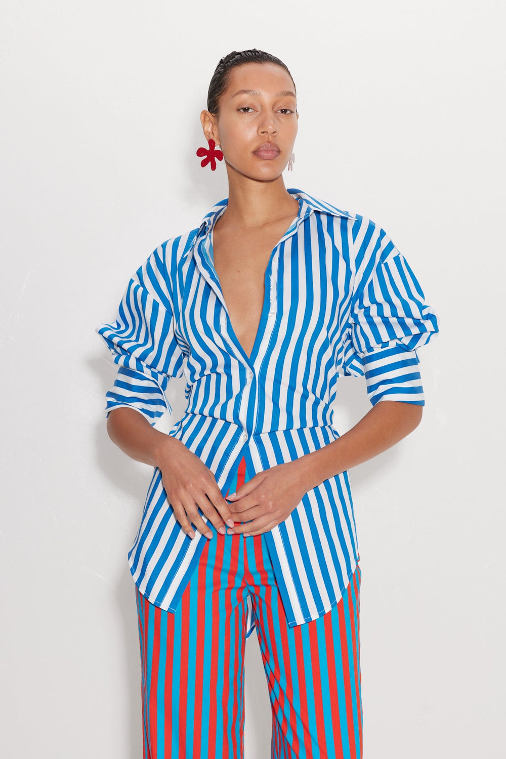 Simon Miller Loch Striped Poplin Button Up