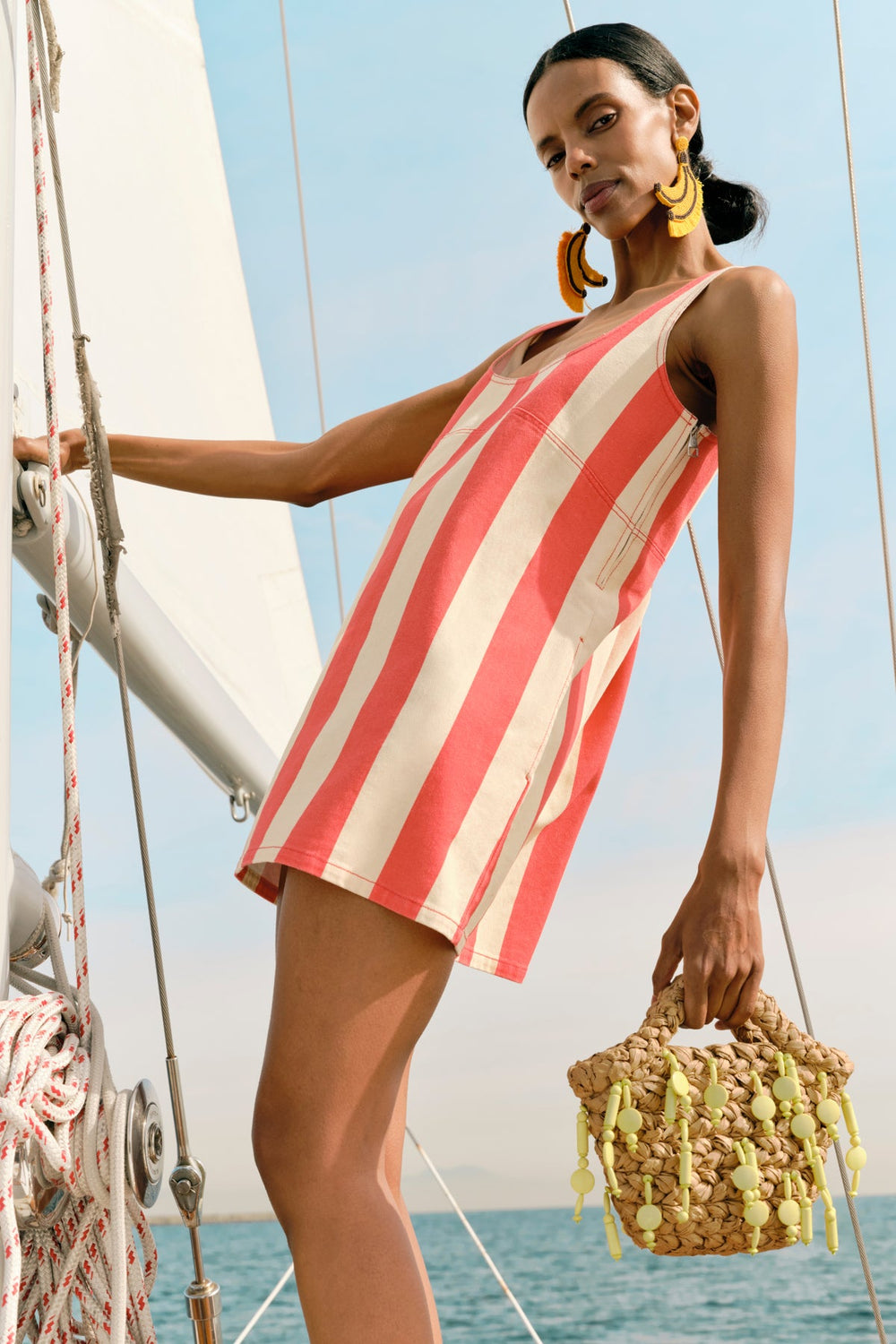 Simon Miller Sahara Striped Denim Dress