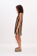 Simon Miller Moji Stripe Tassel Mini Dress