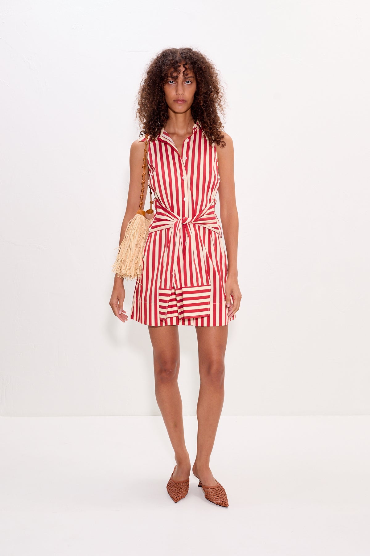 Simon Miller Inna Sleeveless Poplin Mini Dress